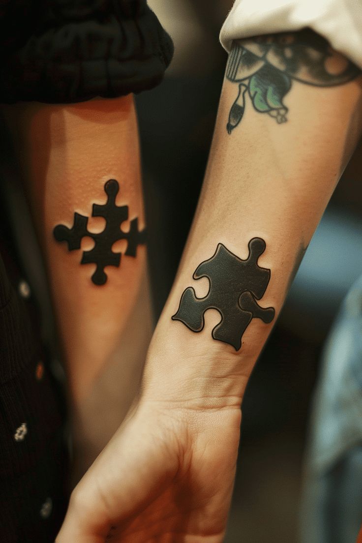 Puzzle Pieces Couple Tattoo Ideas