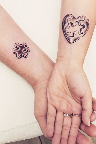 Puzzle Pieces Couple Tattoo Ideas