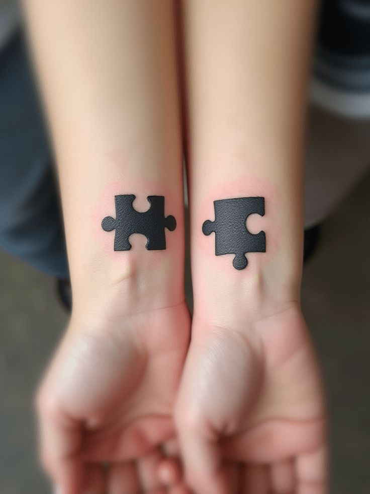 Puzzle Pieces Couple Tattoo Ideas