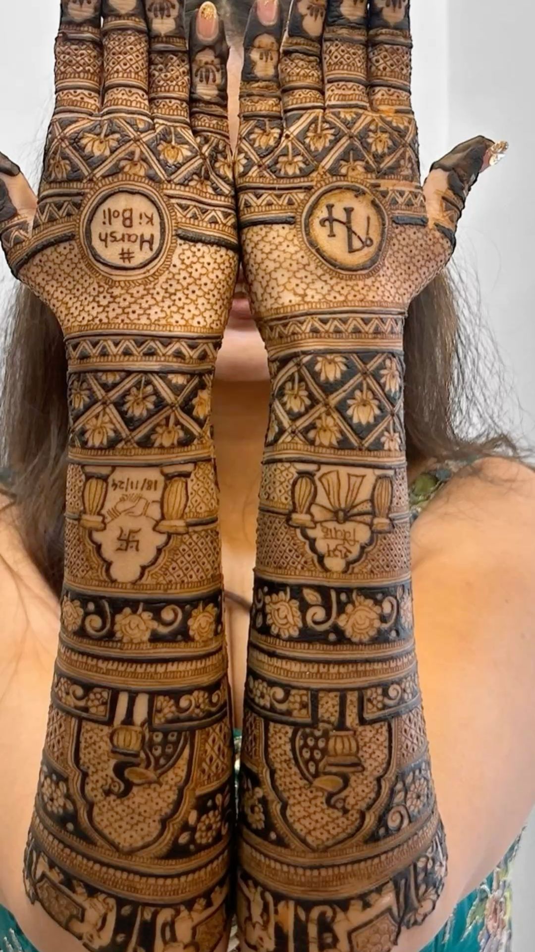 Wedding Date/ Name in Mehndi Design