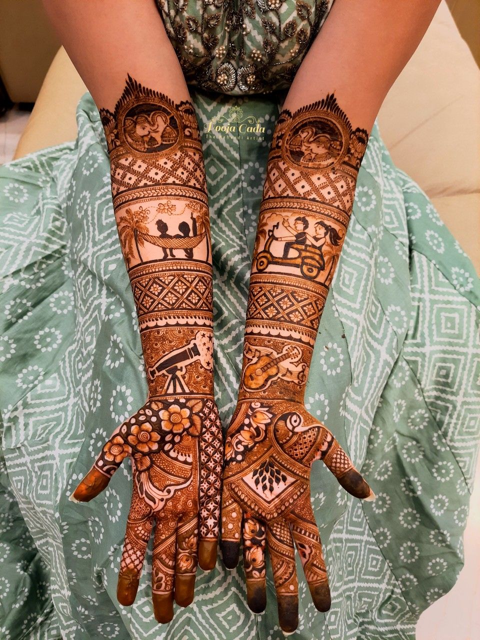 Mehndi Design Inspired by Your Love Story