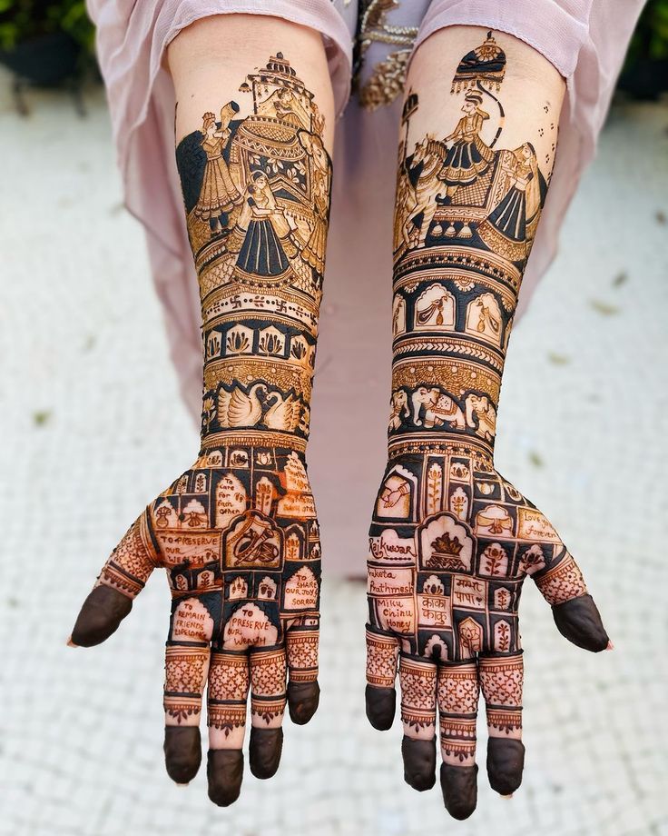 Mehndi Design Inspired by Your Love Story
