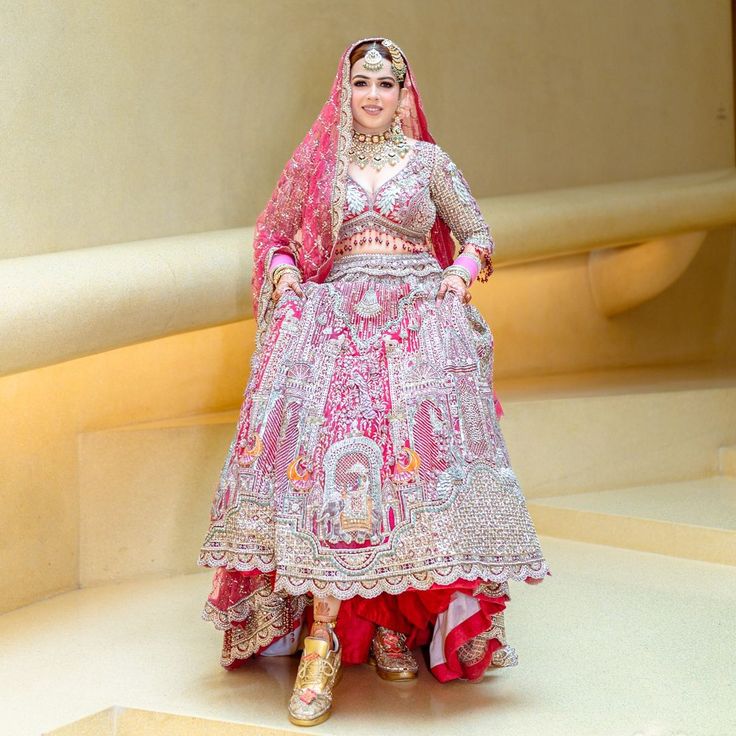 Sneakers under lehengas